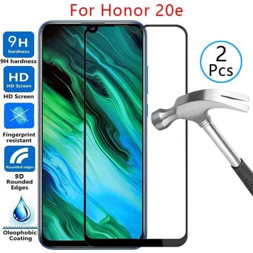 9d screen protector tempered glass case for huawei honor 20e cover on honor20e honer onor 20 e e20 protective phone coque bag 9h