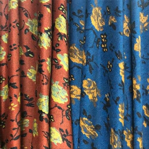Jacquard Cloth Knitted Mink Velvet Fabric Customized Clothing Material Spring Autumn Winter Wool Base Shirt Fabrics by Meter