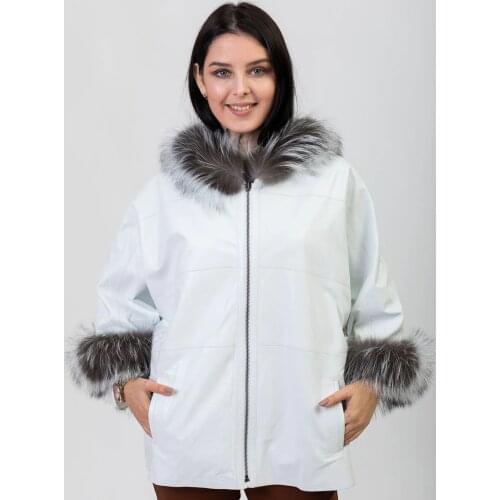 Winter Womens Winter Parka Real Fox Fur Coats With Genuine Sheepskin Leather Whole Skin 2021 Fur Coat Natural Fox Fur Jacket
