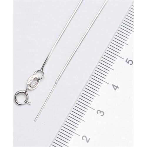 0.8mm Snake Chain Jewelry Findings 925 Sterling Silver Necklace Chains for DIY Jewelry Accessories