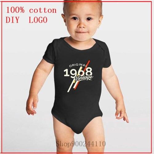 1968 Classic 50 years old birthday birthday Bodysuit Baby Newborn Baby One-Pieces Summer Unisex Baby Jumpsuit Short Sleeve