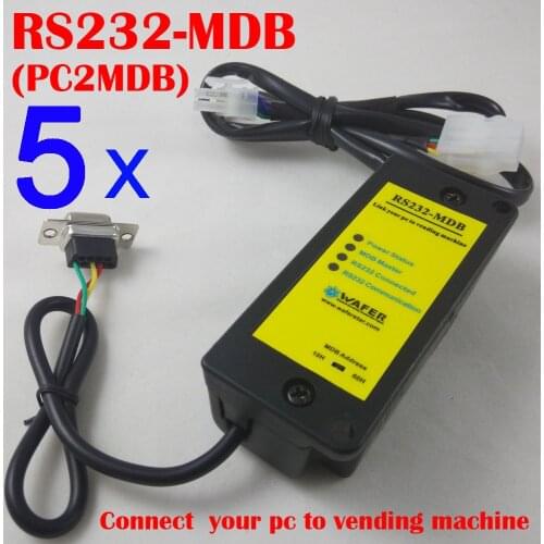 RS232 MDB adapter, working as cashless payment device together with bill acceptor and coin validator to existing vending machine