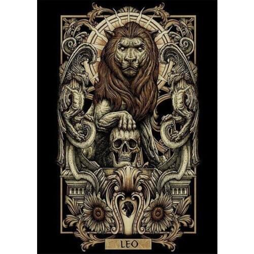 Leo of the twelve constellations DIY Diamond Painting The Sign of Leo Diamond Embroidery Cross Stitch Rhinestone Mosaic Painting
