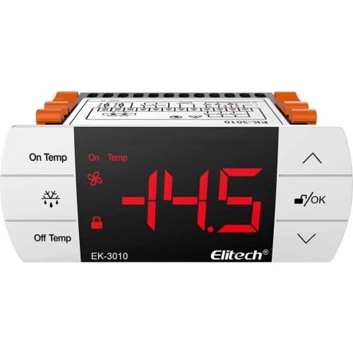Elitech EK-3010 Digital Temperature Controller Temp Control Panel Thermostat with Temperature Probe 110V