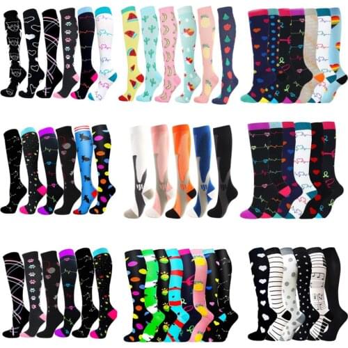 Compression Stockings Cycling Running Outdoor Sport Socks 30 Mmhg Men Women Knee High Medical Edema Diabetes Varicose Veins