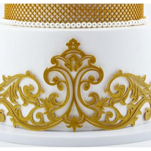 Fondant Lace Mould Embossed silicone Mat Crown shaped Cake Mold Sugarcraft Decorating Tool birthday cake decorating mould