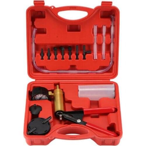 Multifunctional Hand Held Vacuum and Pressure Pump Tester Kit Brake Bleeder Complete Set for Vehicle Settings Operation Car Test