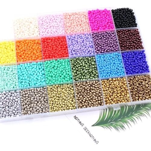 2/3/4mm Glass Seed Bead Box Czech Glass Charm Beads Set For DIY Bracelet Bracelet Earrings Jewelry Making Accessories Free Ship