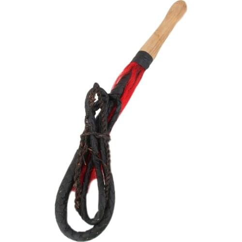 6 Ft Black Braided Leather Stockwhip Stock Whip Bullwhip Bull Whip