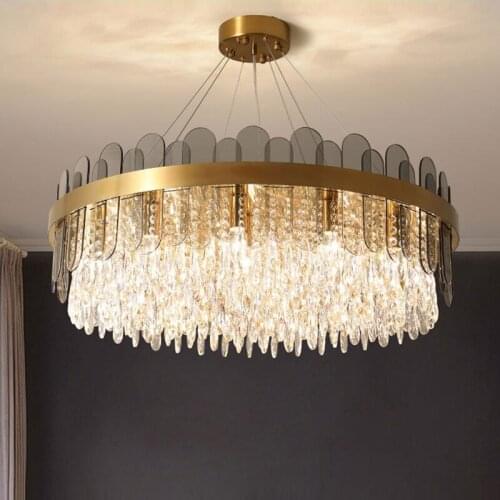 Post-Modern Luxury Crystal Pendant Lights Bedroom Dining Living Room Led Indoor Lighting Lamp Hanging Light Fixture Home Decor