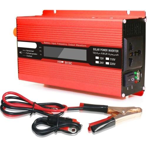 Voltage Converter 1500W 3000W 12V 240V Inverter USB Power Inverter with 1 Socket and LCD Display For Notebook TV Fan GPS Lamp