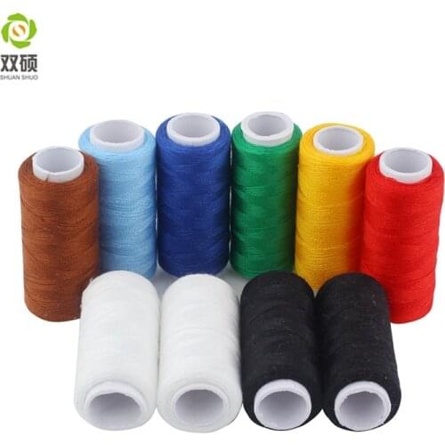 Shuanshuo Sewing Machine thread, Hand stiching ,Sew thread ,Pachwrok work Cotton Thread ,DIY Sewing tools 10pcs/box 200M/Roll
