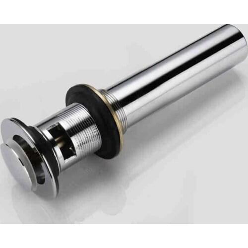 Bathroom Sink Drainer Brass Push Dwon Pop-up Chrome Polished Overflow Hole Basin Parts Faucet AccessoriesPJXSQ003C-Y