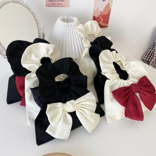 Retro Bowknot Mini Pouch for Women Pleated Lace Ladies Wrist Bags Vintage Female Portable Picnic Clutch Purse Shopping Handbags