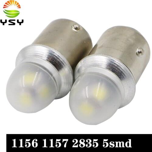 YSY 100x p21w led car Bulb 2835 5SMD P21/5W 1156 ba15s 1157 bay15d S25 white DRL Reverse Brake Turn Signal Bulb Vehicle Lights