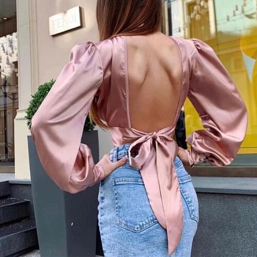WICCON Blouses With Tie
