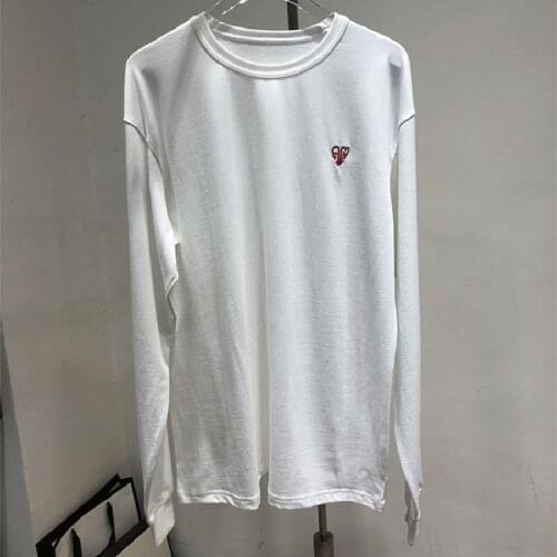 Women O-Neck Long Sleeve T Shirt Lady Love embroidered Printed Comfortable T-shirts Female Loose Tee Tops 2021 New