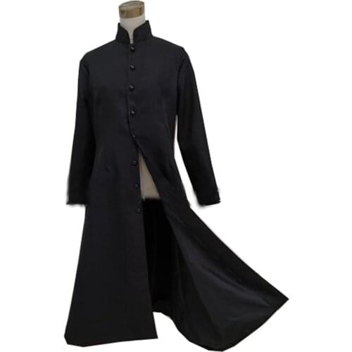 2020 The Matrix Cosplay Customised Black Cosplay Costume Neo Trench Coat Only Coat womens mens girls boys unisex Cos clothing