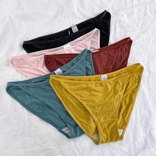 Candy Color Thin Underwear Womens Sports Fitness Solid Seamless Modal Panties Sexy Lingerie Simple Low Waist Briefs Ouverte