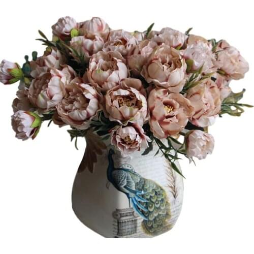 1pcs/lot Peony Silk Artificial Flower Bouquet For Bride Wedding Flowers Home Home Decor Decoration H4Q6