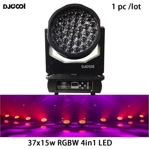 No duty 1pc a lot Dmx512 37X15W Led Wash Zoom Rgbw Moving Head Light Stage Spotlight For Dj Lights Nightclub Disco