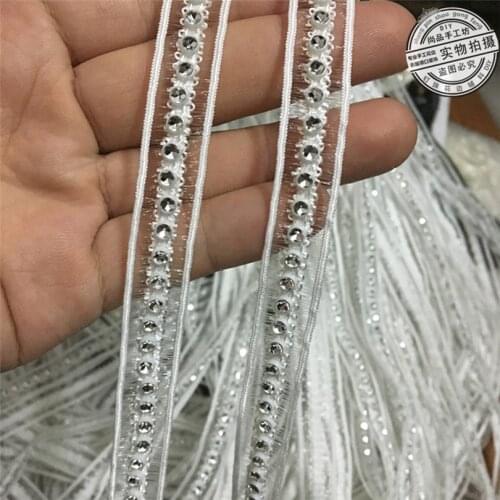 10yards Vintage Sequin Embroidered Lace Edge Trim Ribbon Patches Silver Lace Collar Cuffs Headdress Decoration Sewing Suppllies