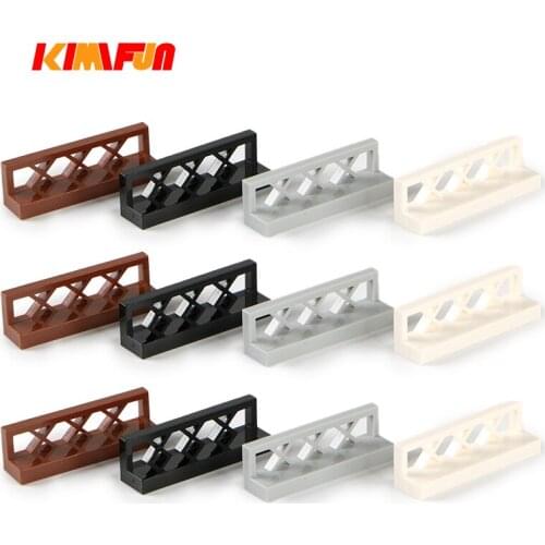 120pcs 1x4 City Garden Potted House Accessories DIY Grid Guardrail Building Blocks Fence Pillar Wall MOC Parts Brick