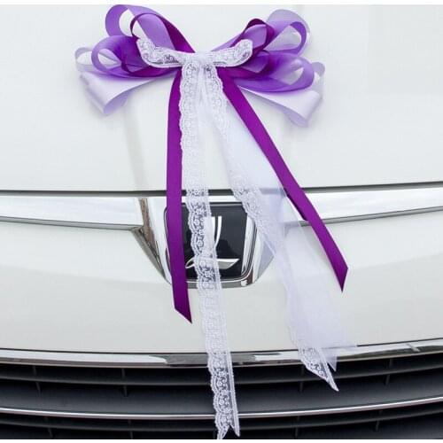 30*50cm 2pcs/lot Wedding Car Front Bonnet Decoration Flowers Bow Garland Decor for Wedding Car Trail Decorations