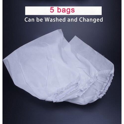5pcs White Non-woven Nail Dust Collector Bag for Nail Art Dust Suction Collector Use Nail Replacement Bag Manicure Salon
