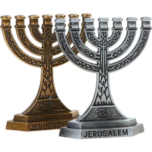 7 Branch Candle Holder Jewish Menorah Candle-holder Relic Ornament