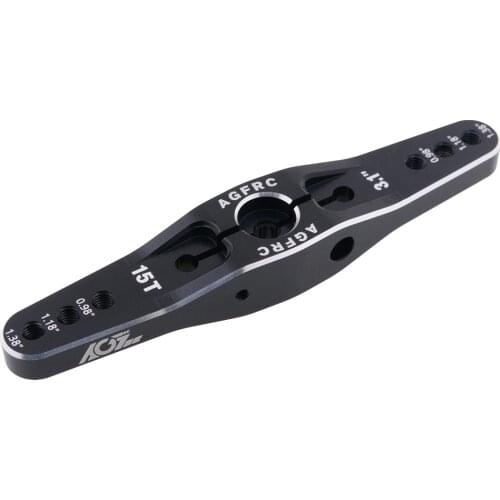 AGFRC HLD25 High End Aluminum CNC Machining 79mm Length Black 15T Spline Double Horn Arm for A280BHMW A280BVMW 1/5 Scale Servo