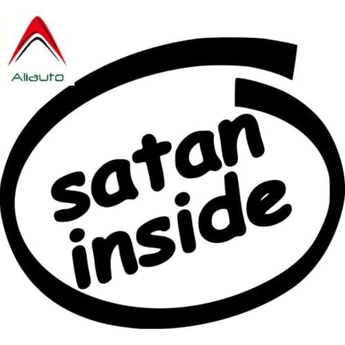 Aliauto Cover Scratch Car Sticker Satan Inside Creative Vinyl Waterproof Reflectiv Decal Amotorcycles Ccessories,16cm*14cm