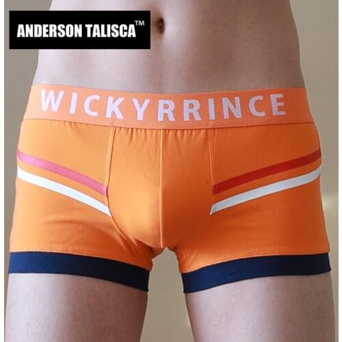 ANDERSON TALISCA Cotton Underwear Men Boxer Two-line Para Hombre Man Penis Mens Boxers Cuecas Masculina Boxershorts Homme M-3XL