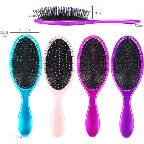 Antistatic Scalp Massage Cushioned Brush Women Detangling Smoothing Hairbrush