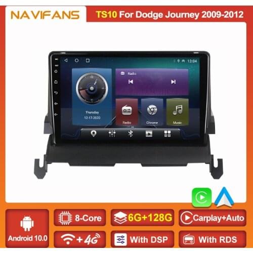 9''Android 11 CarPlay Car Radio For DODGE Journey 2009-2012 GPS Navigation 2 Din Car Multimedia Player Head Unit RDS FM BT WIFI