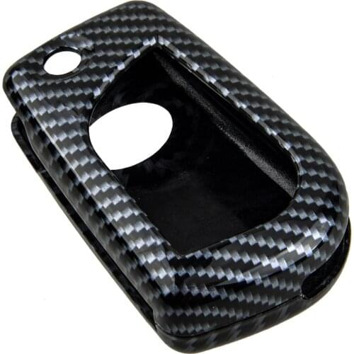 Car Flip Remote Smart Key Shell Cover Case Trim Carbon Fiber Style Fit For Toyota RAV4 Camry Corolla C-HR 2021 2020