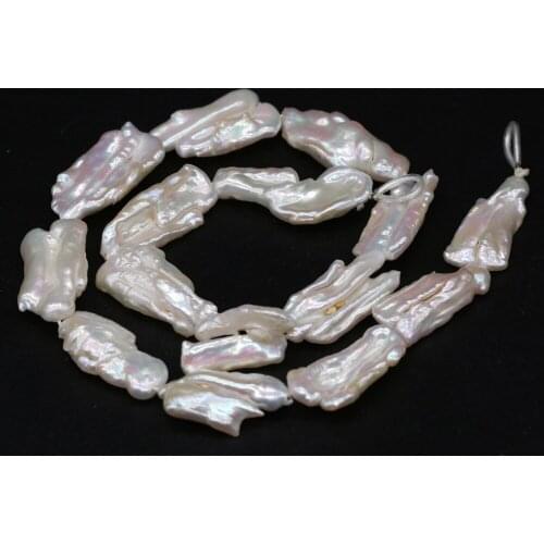 White Beads Natural Freshwater Pearl Baroque Irregular Beads For Jewelry Making DIY Necklace Bracelet Unisex Gift 16x5-22x7mm