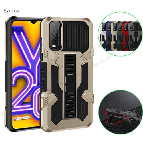 Ring Kickstand Stand Case For VIVO V21 V20 SE V19 V17 Pro Y73 Y31 2021 PC Armor Shockproof Cover For VIVO Y51 Y12S Y20S Y50 Y30
