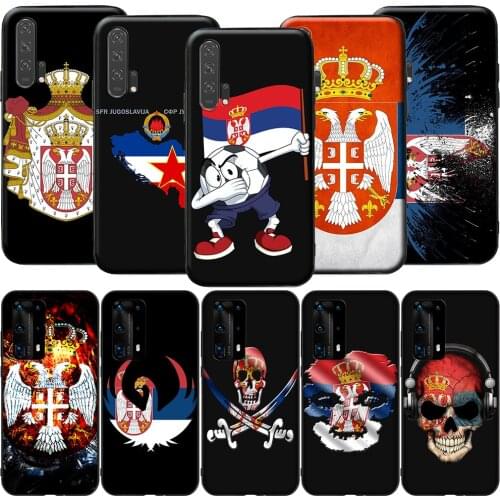 GX215 Serbia Flag for Huawei Y5P Y6P Y7A Y8P Y9A Mate 10 20 30 Pro Lite Nova 2i 3 3i 4 5 5T 7 SE P Smart Z