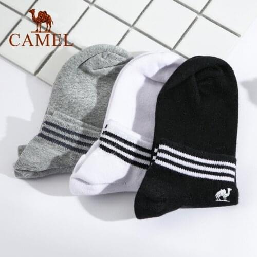 CAMEL Short Socks Summer Thin Section Sweat-absorbent Breathable Four Seasons Antibacterial Soft Comfortable Trendy Mens Socks