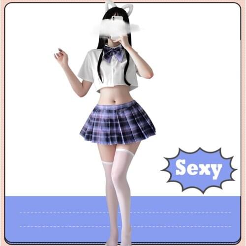 Japanese Anime Cosplay Sexy Costumes JK Lace Miniskirt Hot Lingerie Set for Women Porno Student Uniform School Girl Sexy Outfit