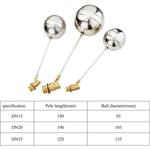 DN15 DN20 DN25 Metal Float Valve Cold Hot Water Tank Liquid Level Control Valve 97BB