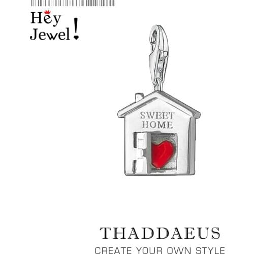 Fashion Sweet Home Pendant Charm For Women Fit Bracelet Minimalist Chain Necklaces 2020 New 925 Sterling Silver Romantic Gift