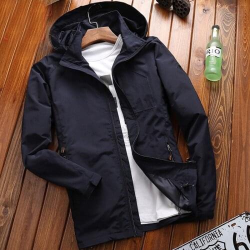 2018 New Arrival Spring Autumn Fashion men casual jacket long sleeves hooded jacket coats outwear plus size outfits XXXL XXXXL