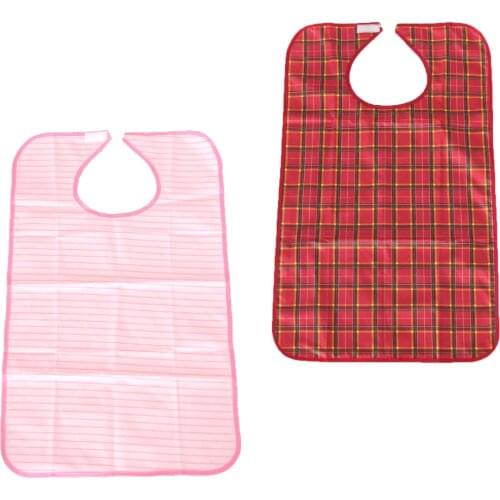 2 Pieces Bib Meals Clothing Protector Elderly Patients Disability Aid Apron
