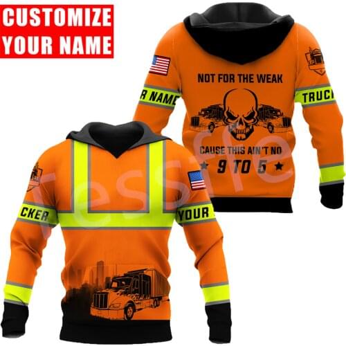 Tessffel Newest Worker Truck Driver Trucker 3DPrint Streetwear NewFashion Tracksuit Harajuku Autumn Funny Hoodies Men/Women B-21