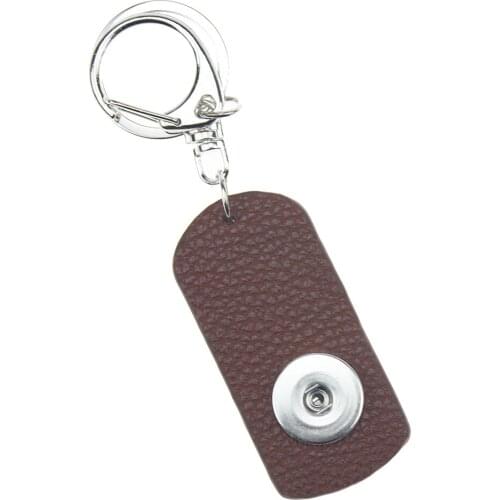 Wholesale high quality PU key chain snaps Key chain buttons Key chain factory snaps buttons fit 20mm snap button for women