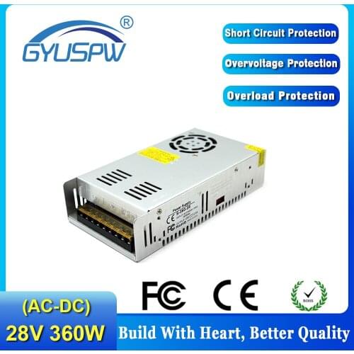 Adjustable Power Source DC 28V 12.9A 360W Transformer AC110V 220V to dc28V Power Supply for Machinery CNC Router Stepper Light