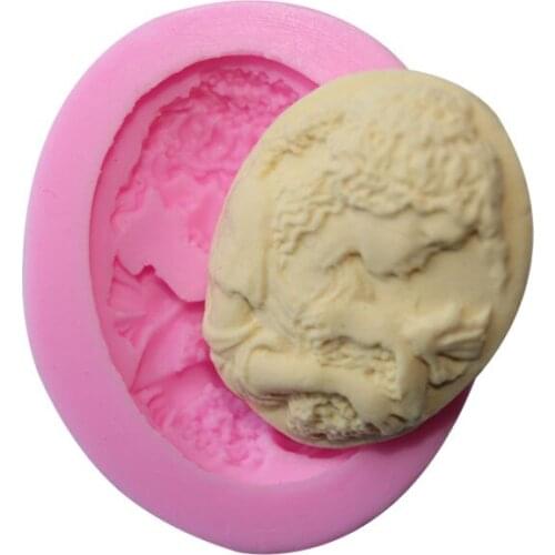 Silicone mold mini Lady with bird shape fondant cake chocolate mold diy decoration mold Free shipping cake decorating