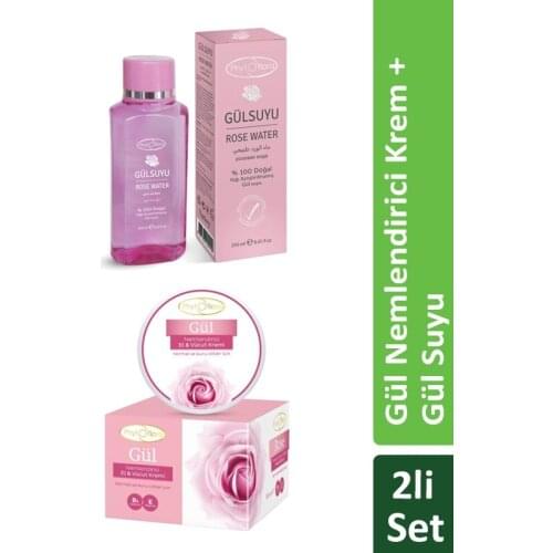 Rose Water and Rose Moisturizing Hand and Face Cream (2 Items Together)